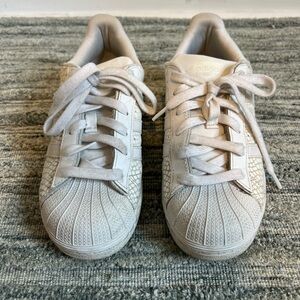 Adidas Cream Textured Sneakers